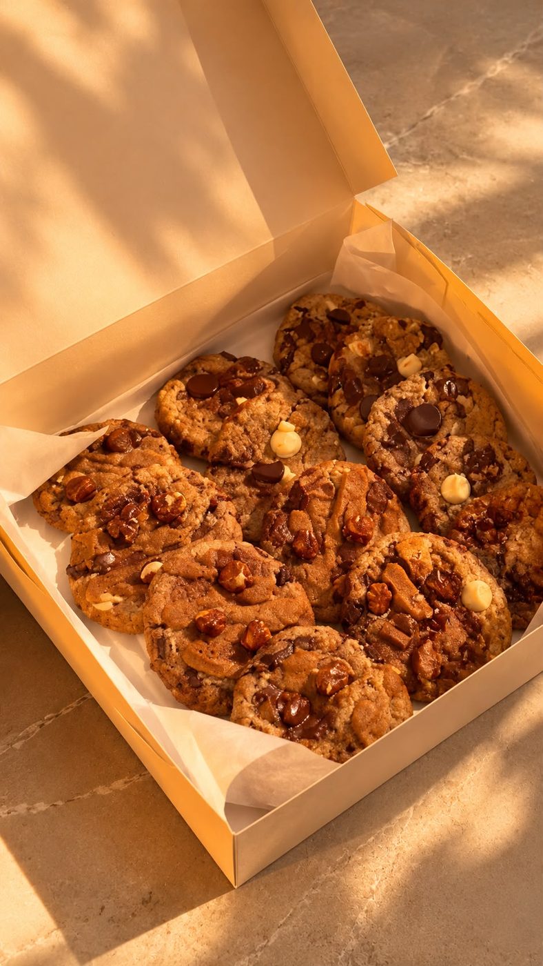 Boîte de cookies maison